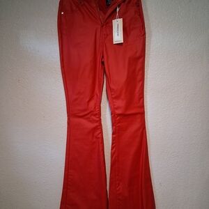 Stylish Red Flare Pants